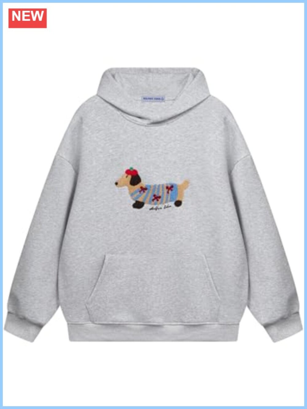 Oversized Cartoon Dog Hoodie Long Sleeve Pullover Sweatshirt Streetwear